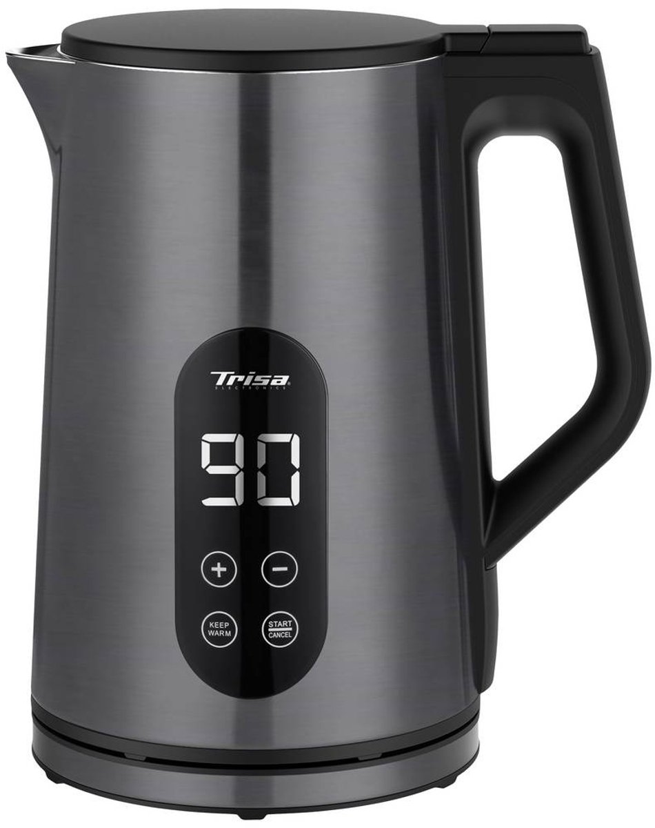 Trisa Digital Boil Bouilloire avec écran, présélection de la température anthracite Contenance: 1.7 l