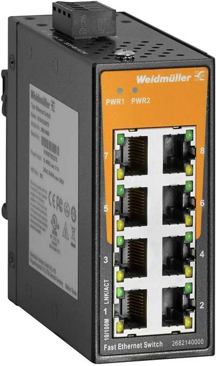 Commutateur Ethernet industriel Weidmüller IE-SW-EL08-8TX 8 ports 10 / 100 MBit/s