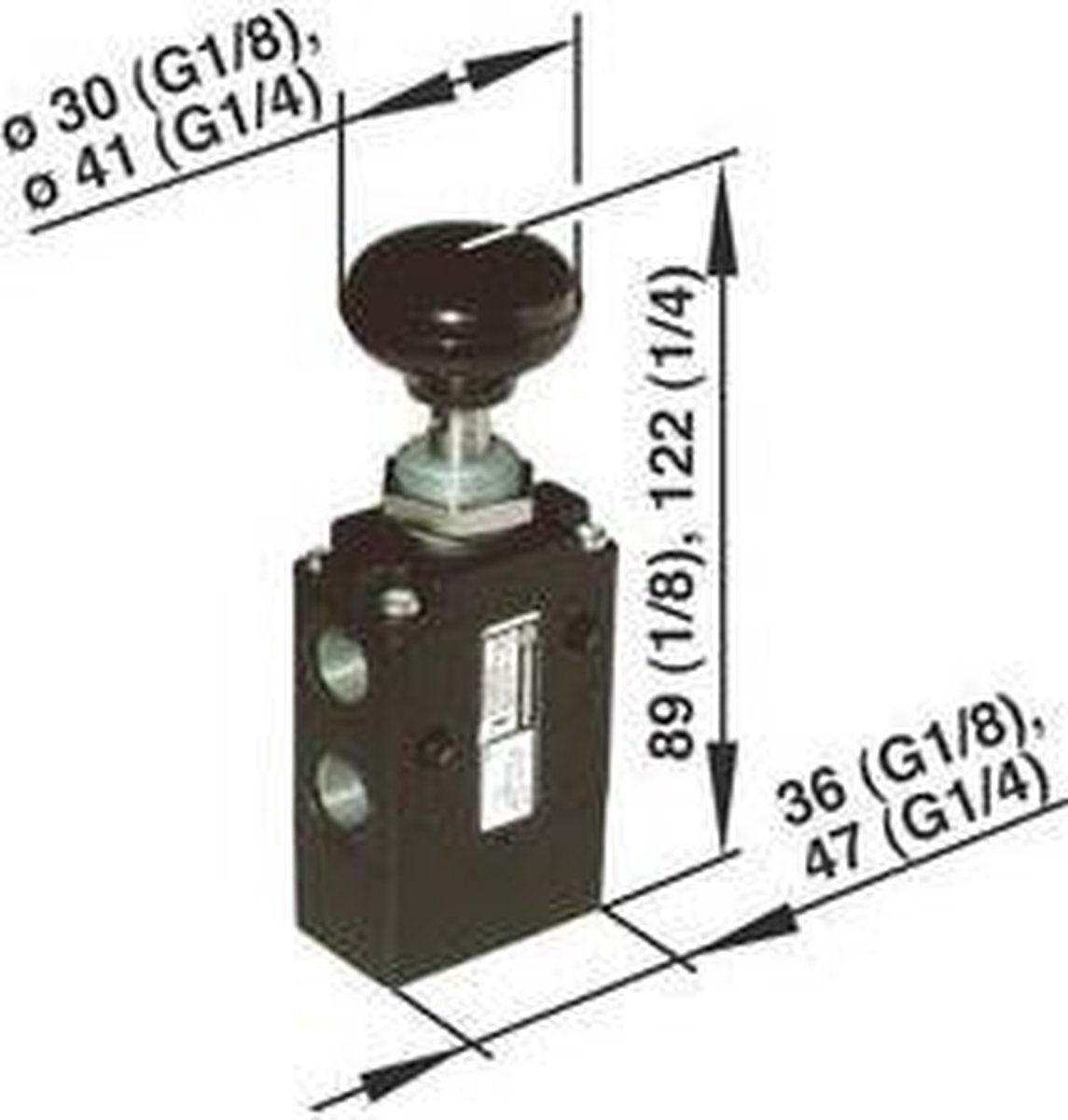 IMI NORGREN Vanne pneumatique à commande mécanique 03040402 Matériau du boîtier aluminium 1 pc(s)