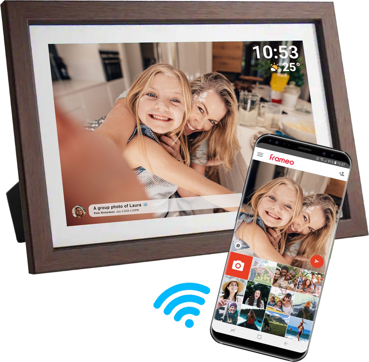 Denver Denver PFF-1040 DW Cadre photo numérique Wi-Fi 25.7 cm 10.1 pouces CEE: B (A - G)