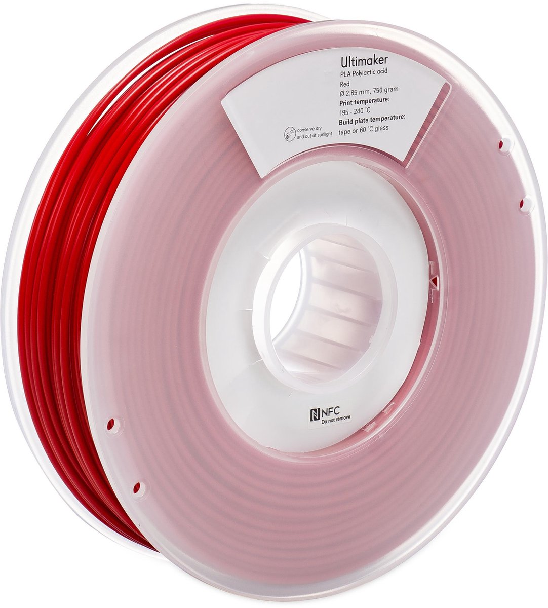 UltiMaker PLA - M0751 Red 750 - 211399 Filament PLA 2.85 mm 750 g rouge 1 pc(s)