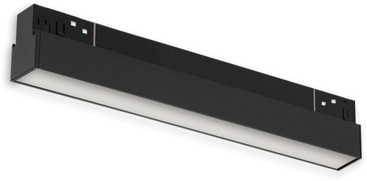 ISOLED Track48 Linearleuchte 30cm schwarz, 10W, 120°, 48V, 1800-4000K, CRI90, prismatisch, Line