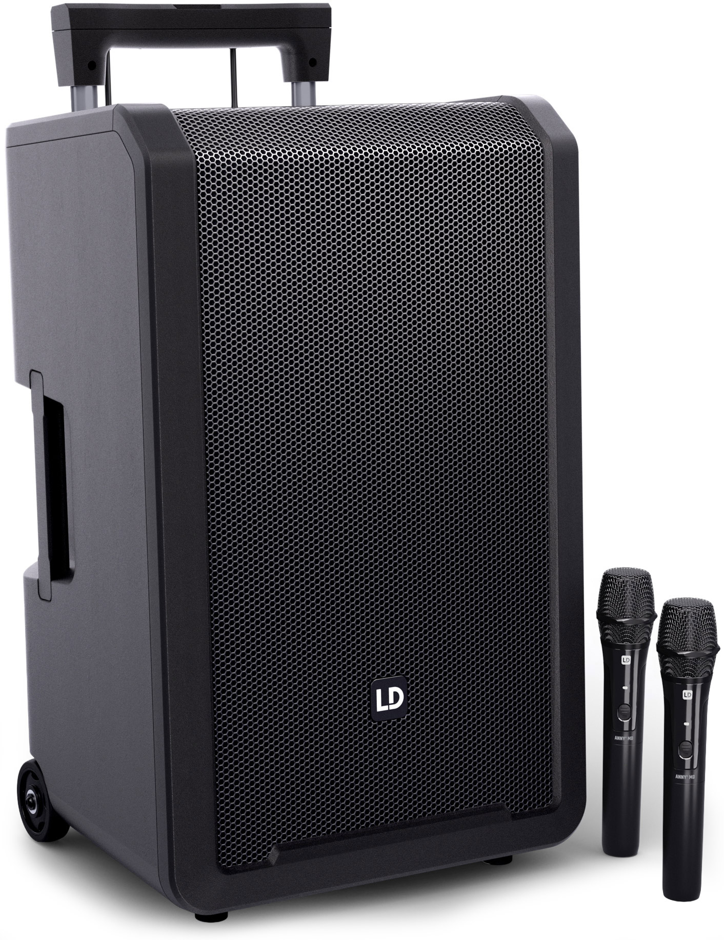 LD Systems ANNY® 12 HHD2 B8 - 12" Mobiler Bluetooth® PA-Lautsprecher mit Akkus, Mixer