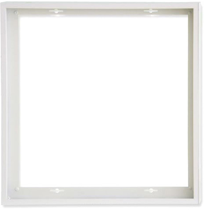 ISOLED Aufbaurahmen weiß RAL 9016 für LED Panel 600x600, Schnellmontage