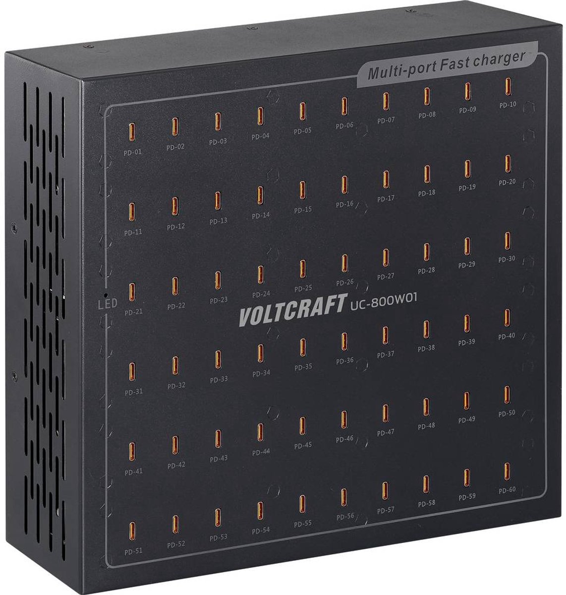 VOLTCRAFT UC-800W01 Chargeur USB 800 W USB-C® Power Delivery noir intérieure USB Power Delivery (USB-PD)