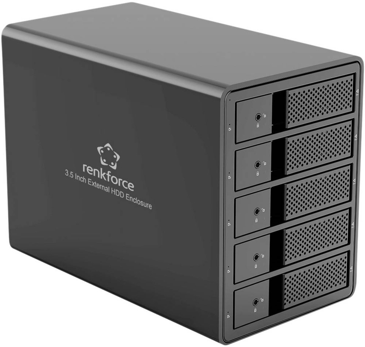 Renkforce RF-6647600 Boîtier pour disque dur 8,9 cm (3,5) 5 baie 3.5 pouces USB 3.0