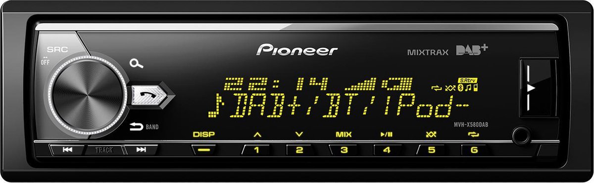Pioneer MVH-X580DAB Autoradio tuner DAB+, port pour commande au volant, kit mains libres bluetooth