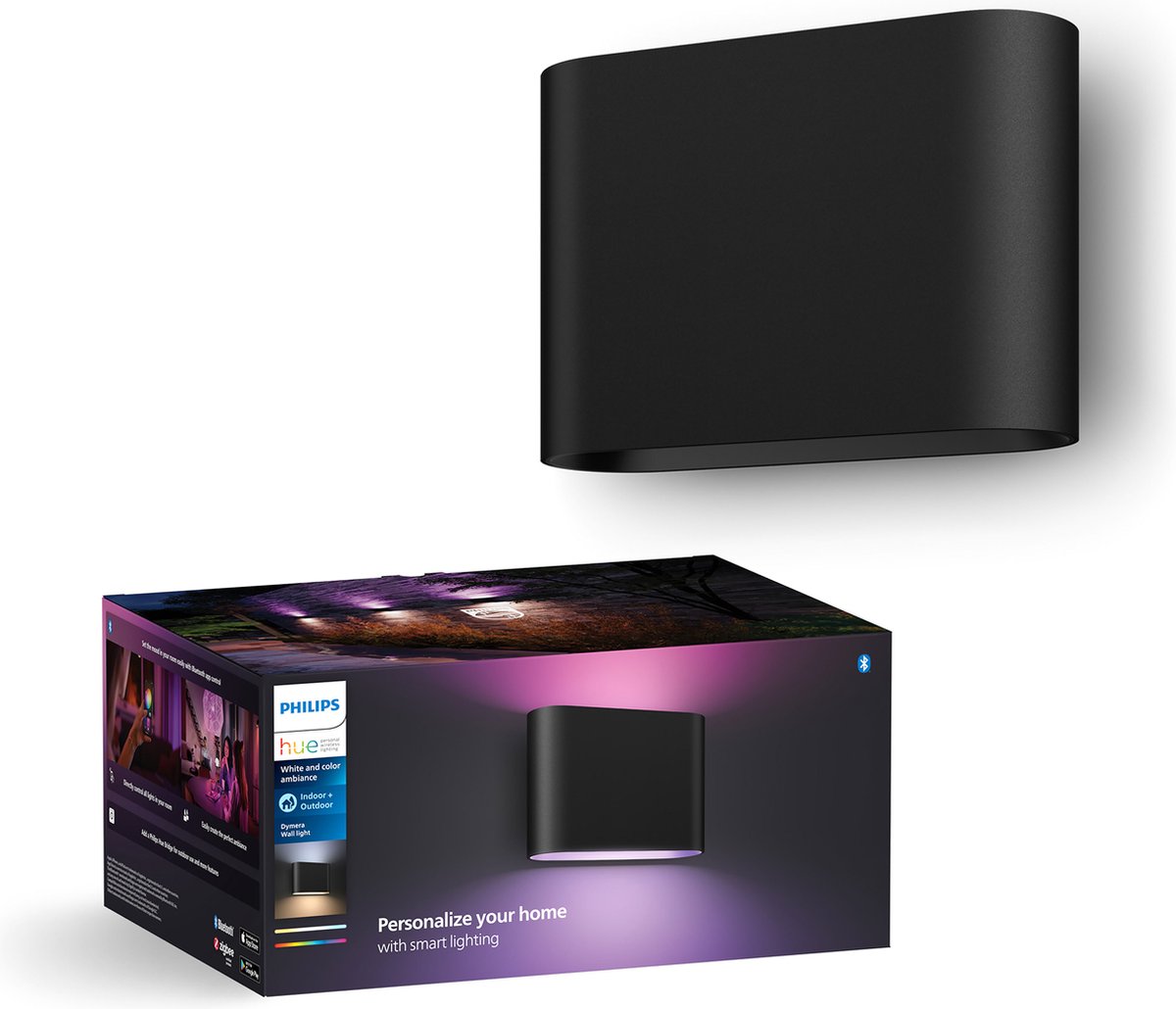 Philips Hue Hue Applique murale extérieure LED 8720169234505 Hue Dymera Wall light 10.2 W RVBB