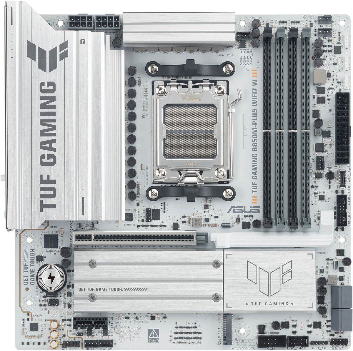 Asus TUF GAMING B850M-PLUS Carte mère Socket (PC) AMD® AM5 Facteur de forme (détails) Micro-ATX Chipset de la carte mère AMD® B850