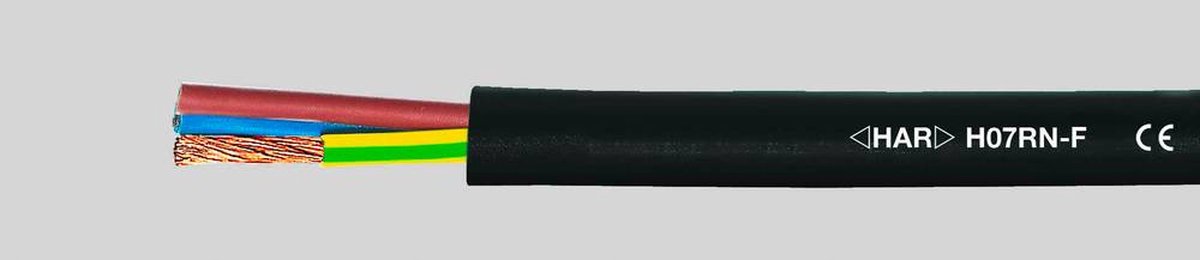 HELU 37021 Câble à gaine caoutchouc H07RN-F 2 x 2.5 mm² noir 100 m