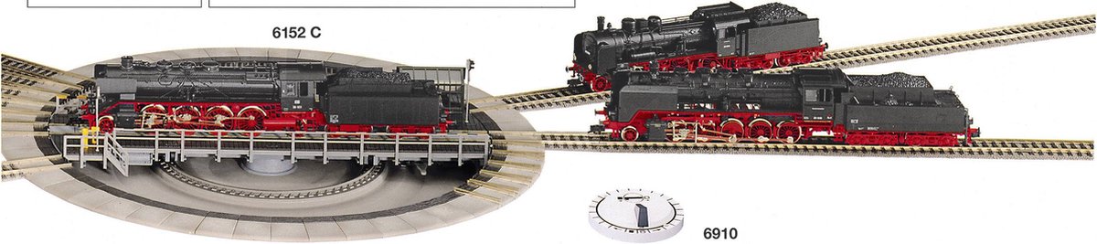 H0 Plateau tournant Rail droit Fleischmann 6152