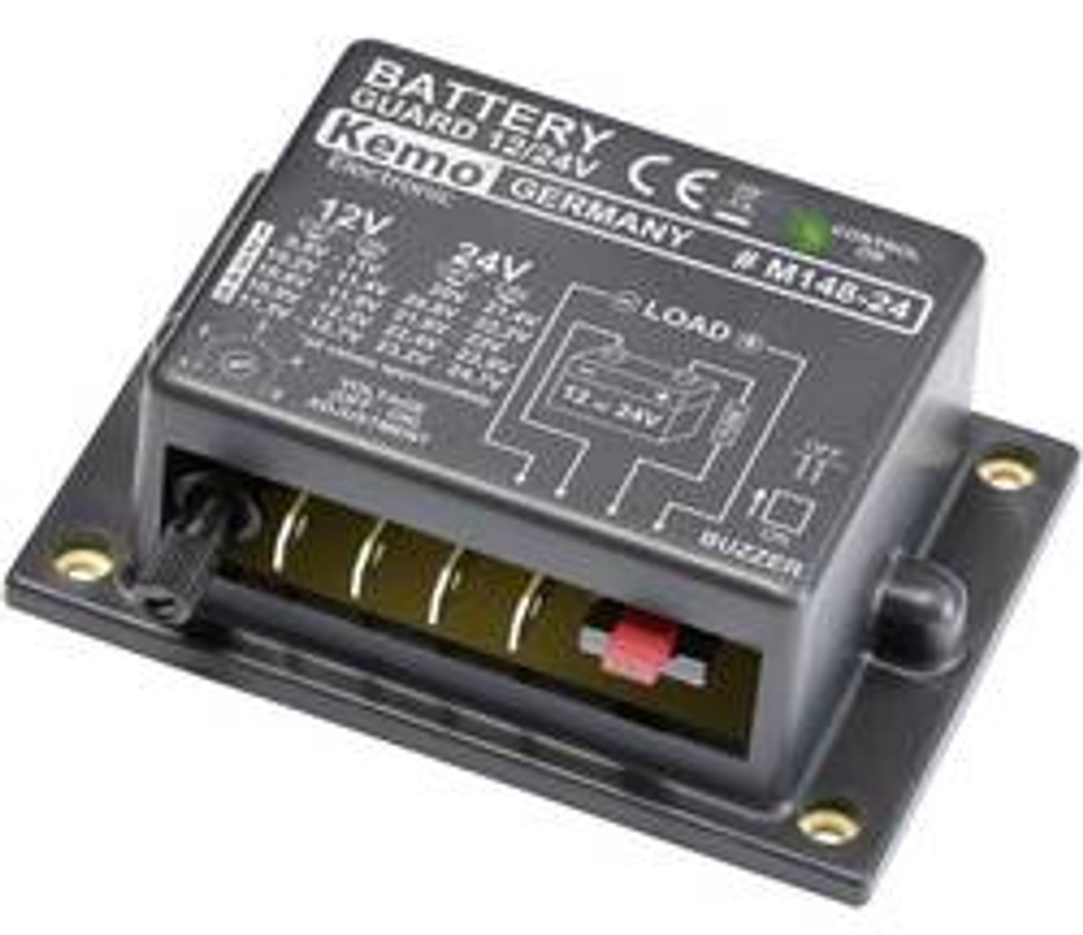 Contrôleur de batterie 12 V, 24 V Kemo M148-24 avec protection contre la décharge