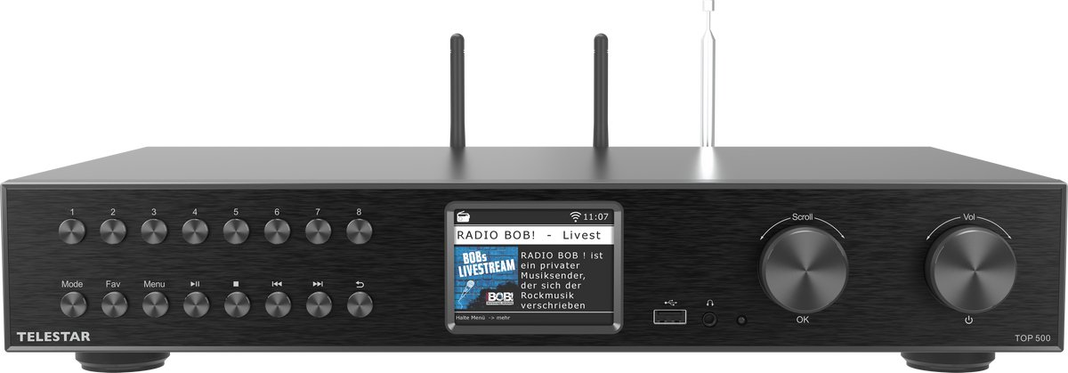 Telestar TOP 500 Schwarz Tuner Hi-Fi noir