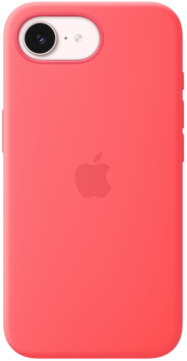 Apple Silicone Case iPhone 17e rose goyave compatible avec MagSafe MHWH4ZM/A