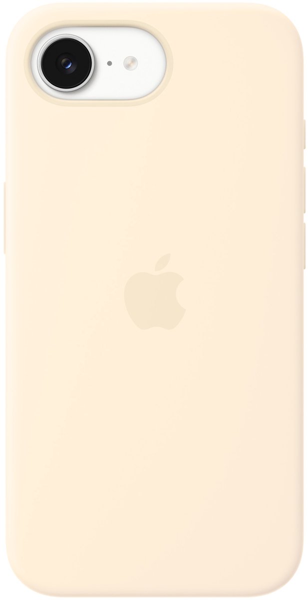 Apple Silicone Case iPhone 17e vanille compatible avec MagSafe MHWG4ZM/A