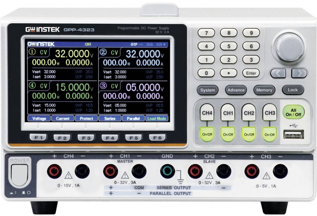 Alimentation de laboratoire réglable GW Instek GPP-4323 0 - 32 0 - 3 A 217 W RS-232, USB programmable Nbr. de sorties 4 x
