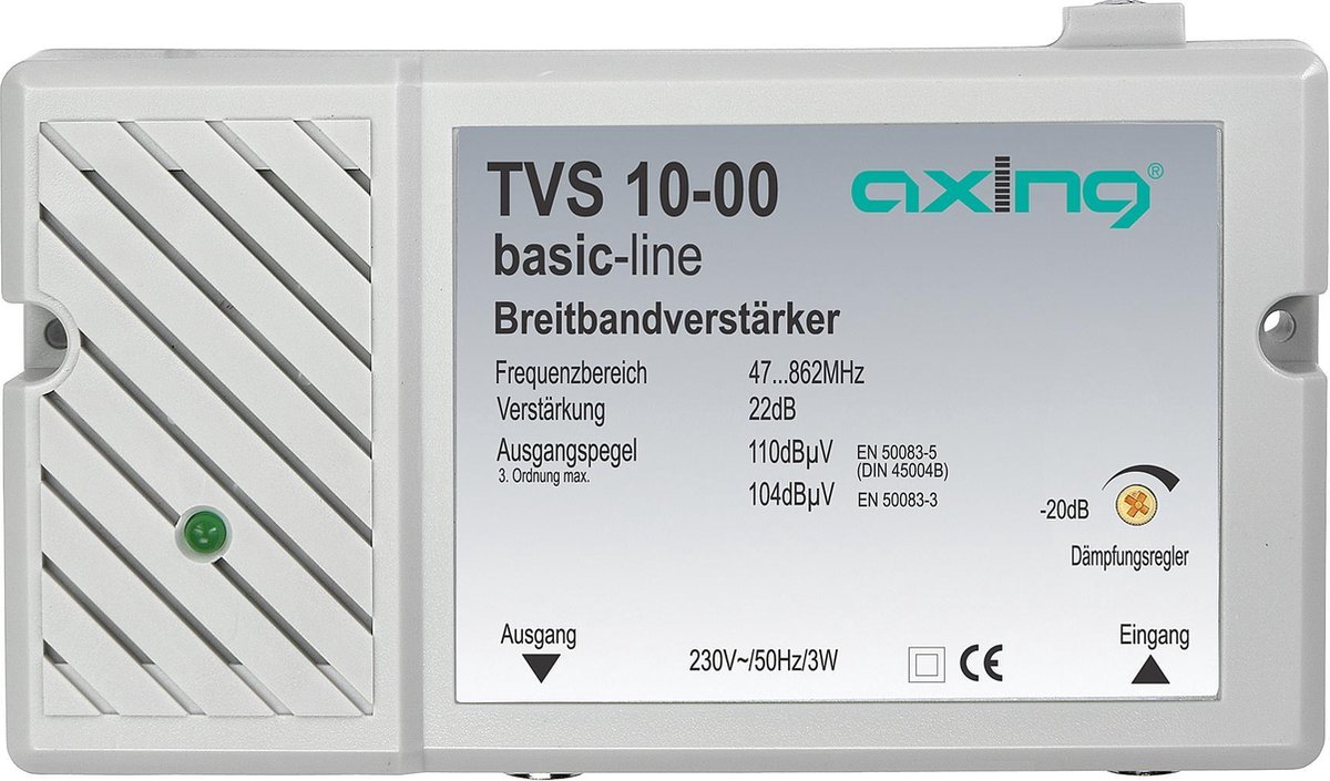 Axing TVS 10 Amplificateur BK, DVB-T 22 dB