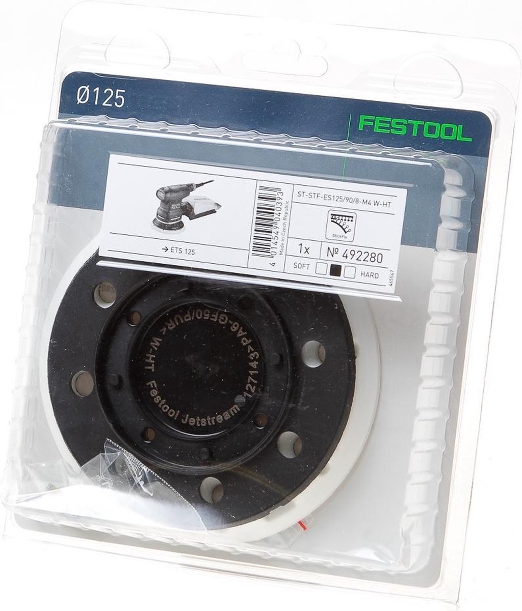 Festool 492280 ASSIETTE ABRASIVE ST-STF 125/8-M4-J W-HT Diamètre 125 mm