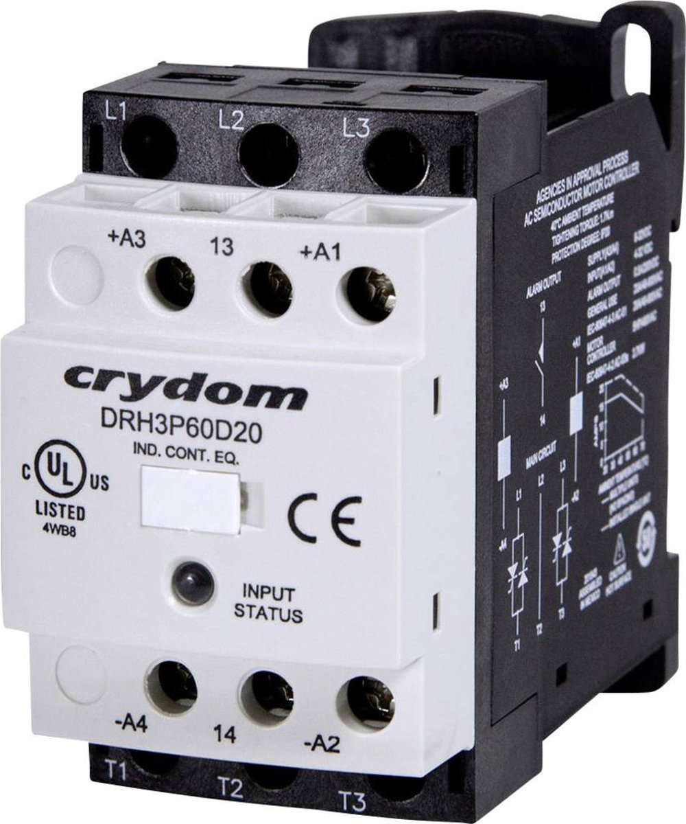 Crydom DRH3P60A20 Contacteur à semi-conducteurs à commutation au zéro de tension 20 A Convient pour marque (relais): Crydom 1 pc(s)