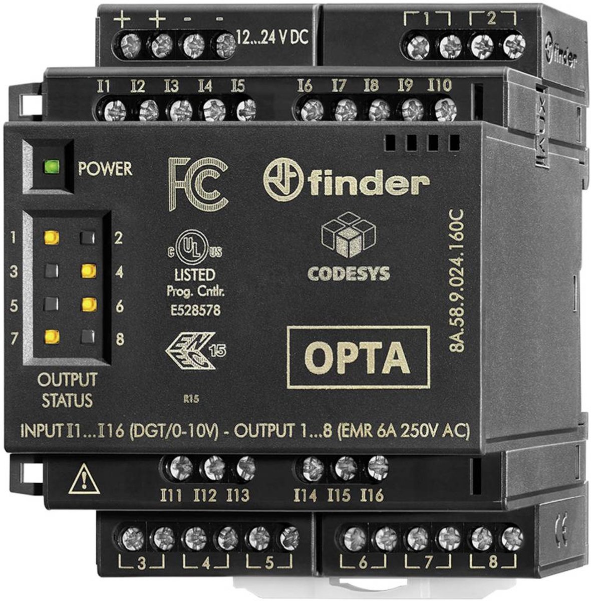 Finder 8A.88.9.024.160C OPTA Digitales SSR Erweiterungsmodul Module E/S