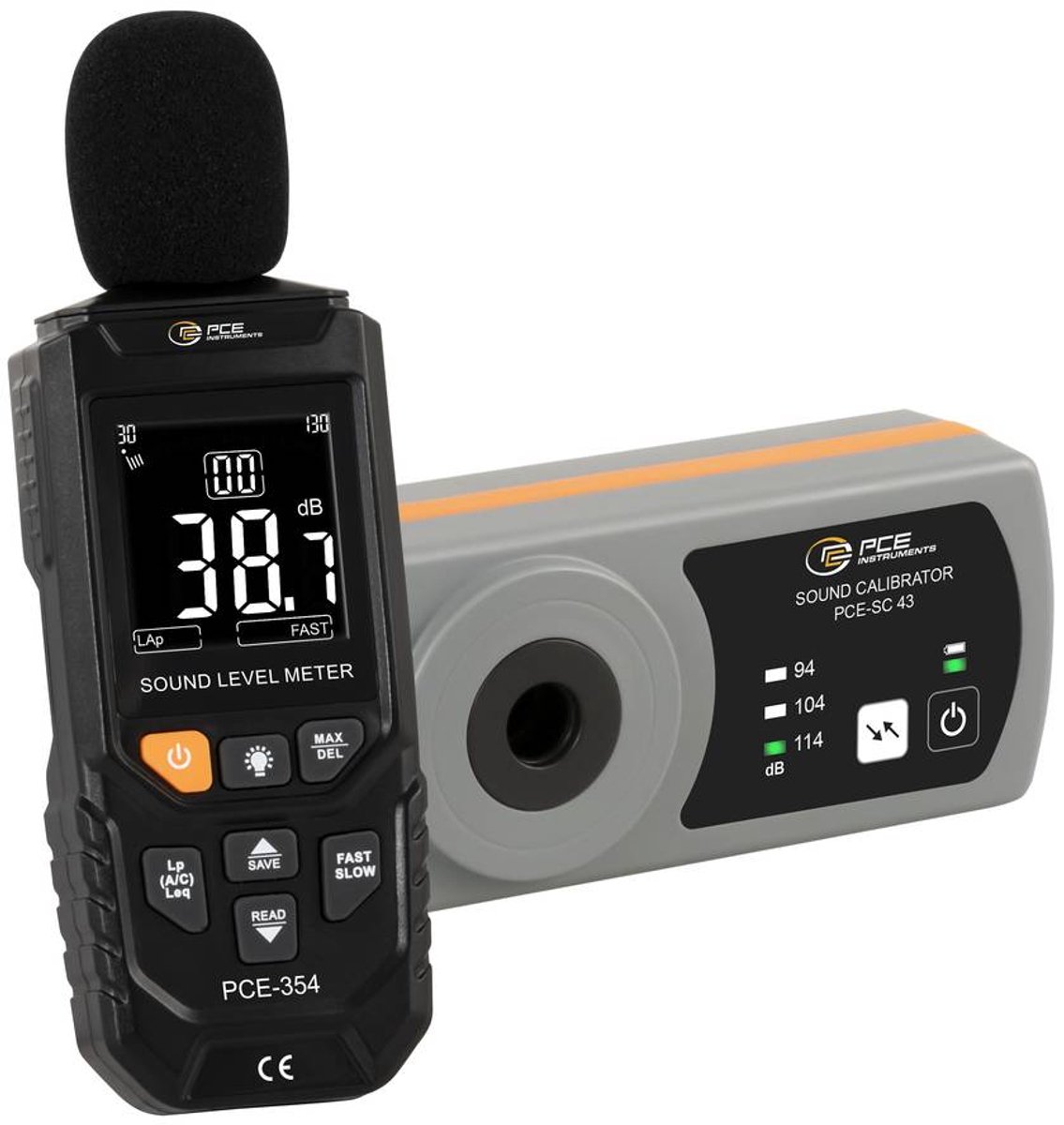 PCE Instruments Sonomètre Enregistreur de données PCE-354-SC43 30 - 130 dB 20 Hz (min)
