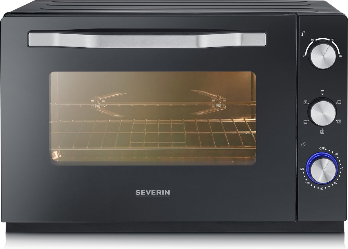 Severin 2073 Mini-four fonction minuteur, fonction grill, avec pierre à pizza 60 l