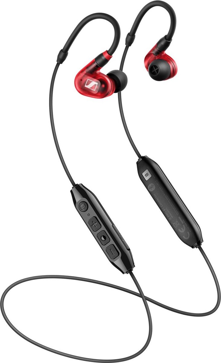 Sennheiser IE 100 PRO WIRELESS RED Écouteurs intra-auriculaires Bluetooth, filaire rouge Audio haute résolution micro-casque pour le studio