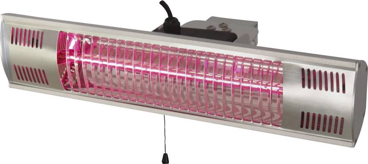 Silva Homeline 510021 Radiateur radiant à infrarouge à ondes courtes 1500 W argent (mat)