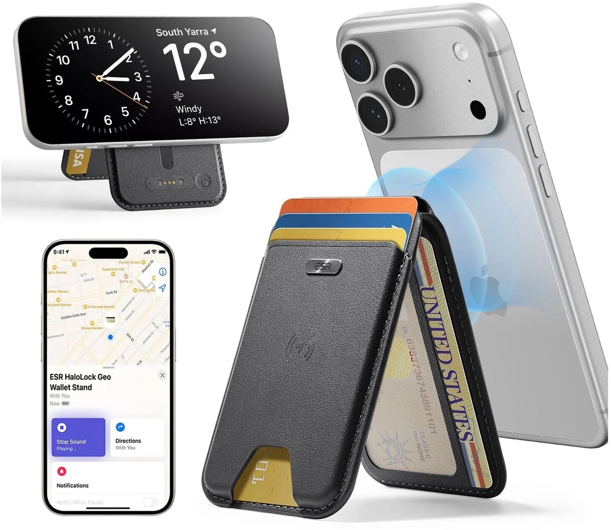 Supporto smartphone ESR Geo Magnetic Nero