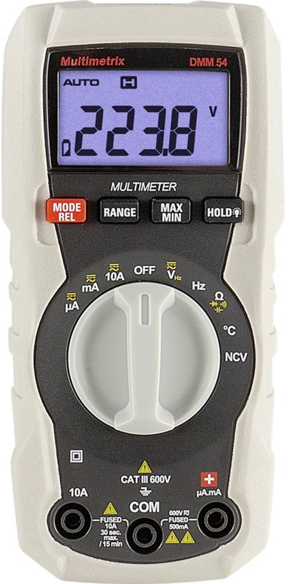 Multimetrix DMM 54 Multimètre numérique avec rétroéclairage de lécran CAT III 600 V Affichage (nombre de points): 4000