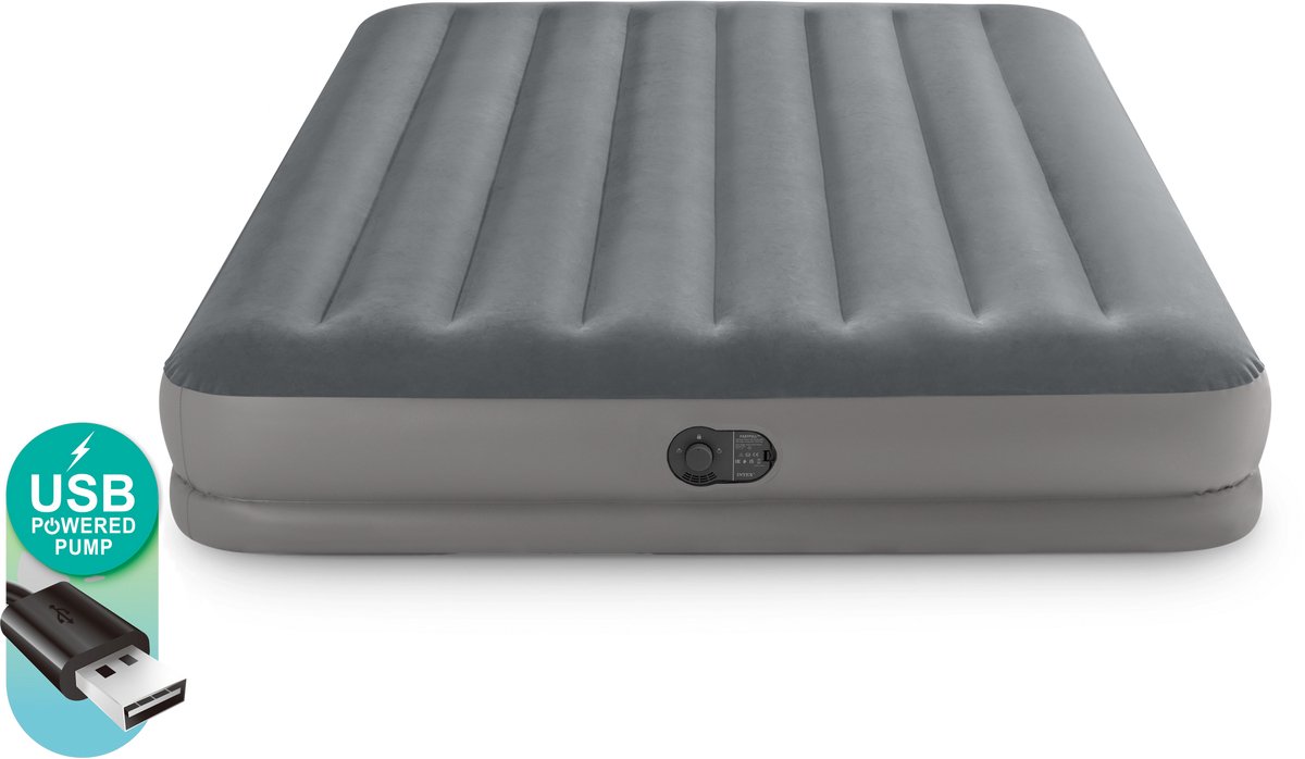 Intex 64114 DuraBeamPrestige Queen Matelas gonflable (L x l x H) 203 x 152 x 30 cm
