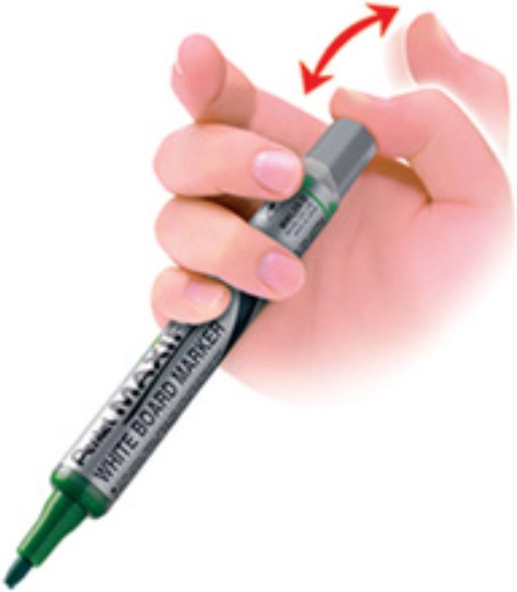 12 x Pentel Whiteboardmarker Maxiflo 2mm Rundspitze rot