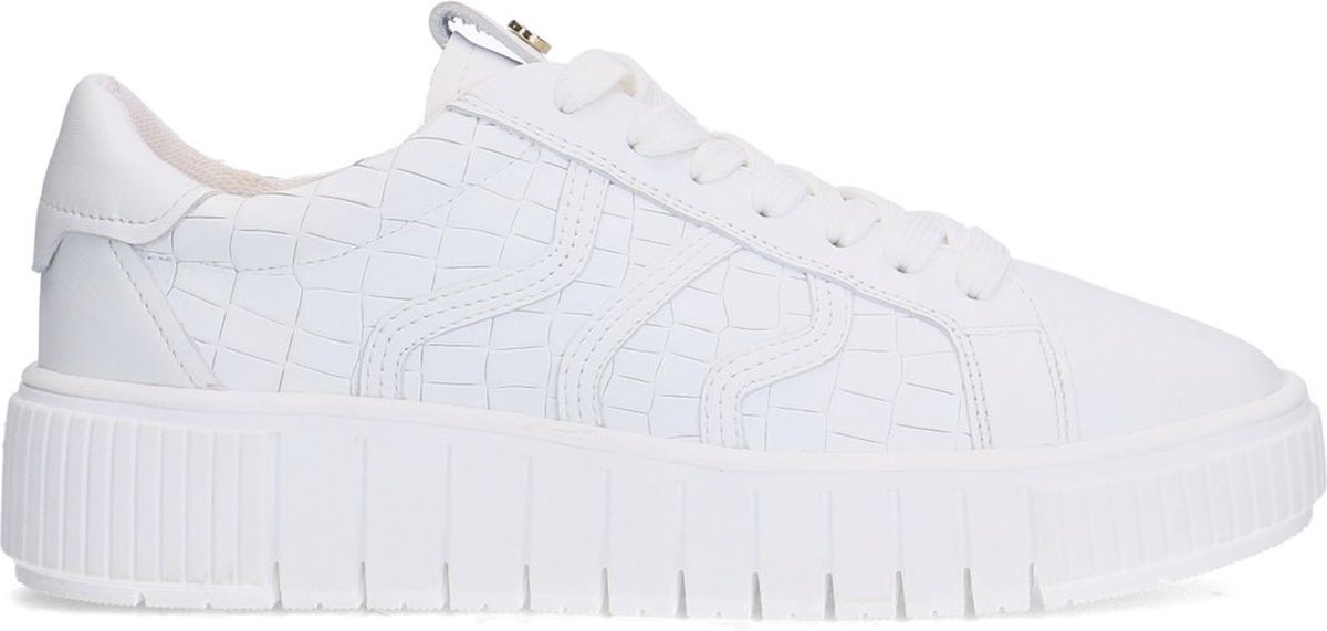 Weiße Ledersneaker