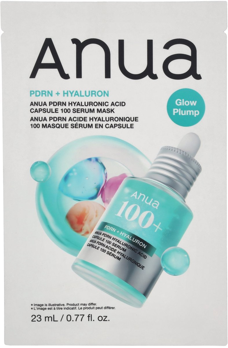Anua PDRN Hyaluronsäure Kapsel 100 Feuchtigkeitsspendende Serum-Tuchmaske 23ml × 10