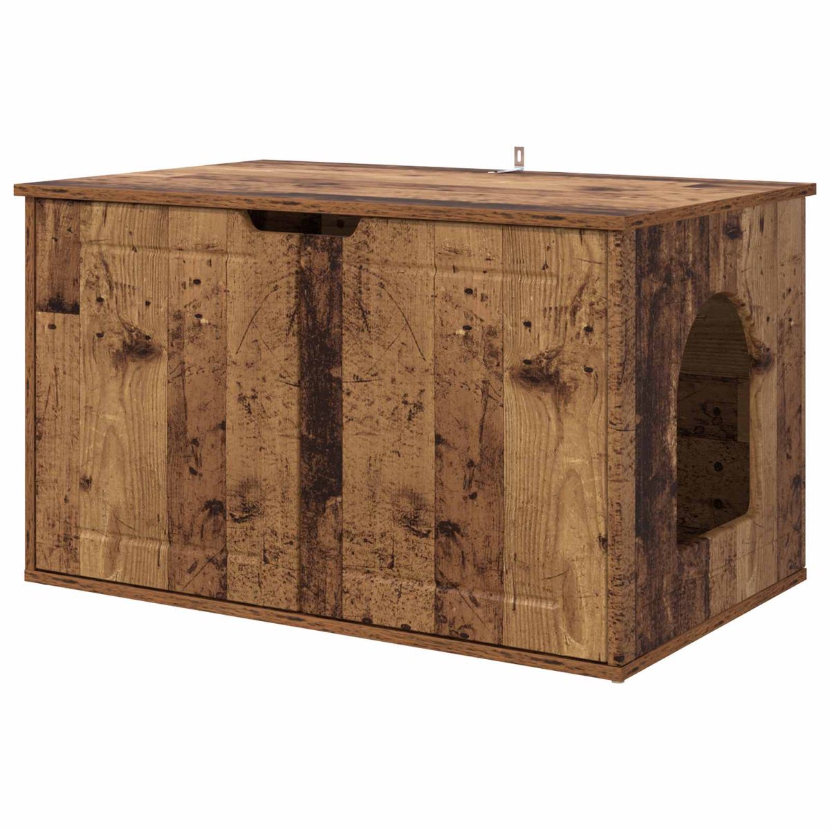 vidaXL Katzenhaus Altes Holz 85 x 55 x 50,5 cm