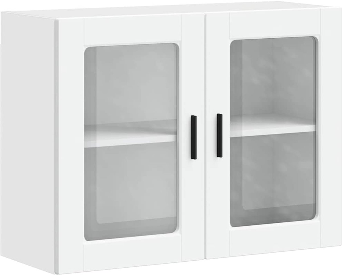 Weiße Küchen-Wandschrank mit Glastür, Porto