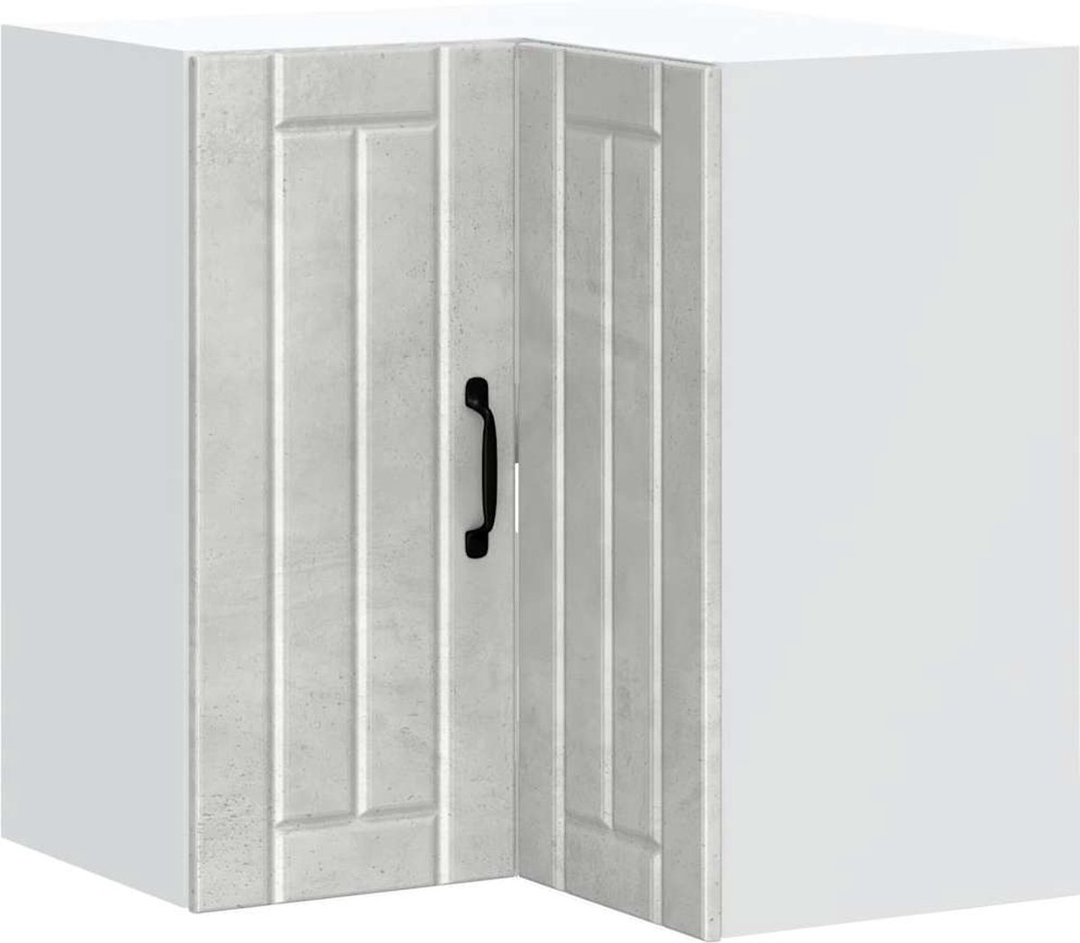 Wand-Eckschrank Küche, Lucca, Betongrau