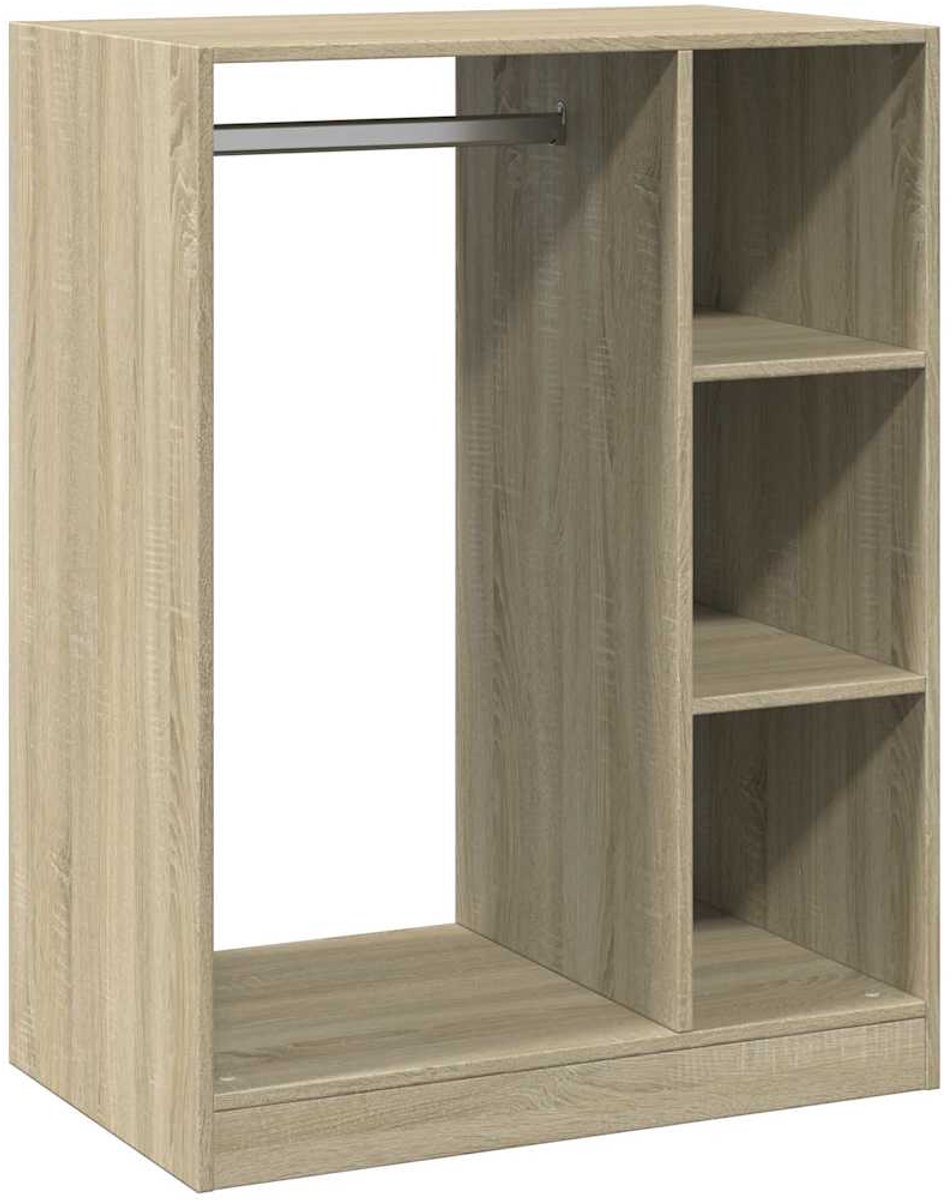 vidaXL Kleiderschrank Sonoma-Eiche 77x48x102 cm Holzwerkstoff braun