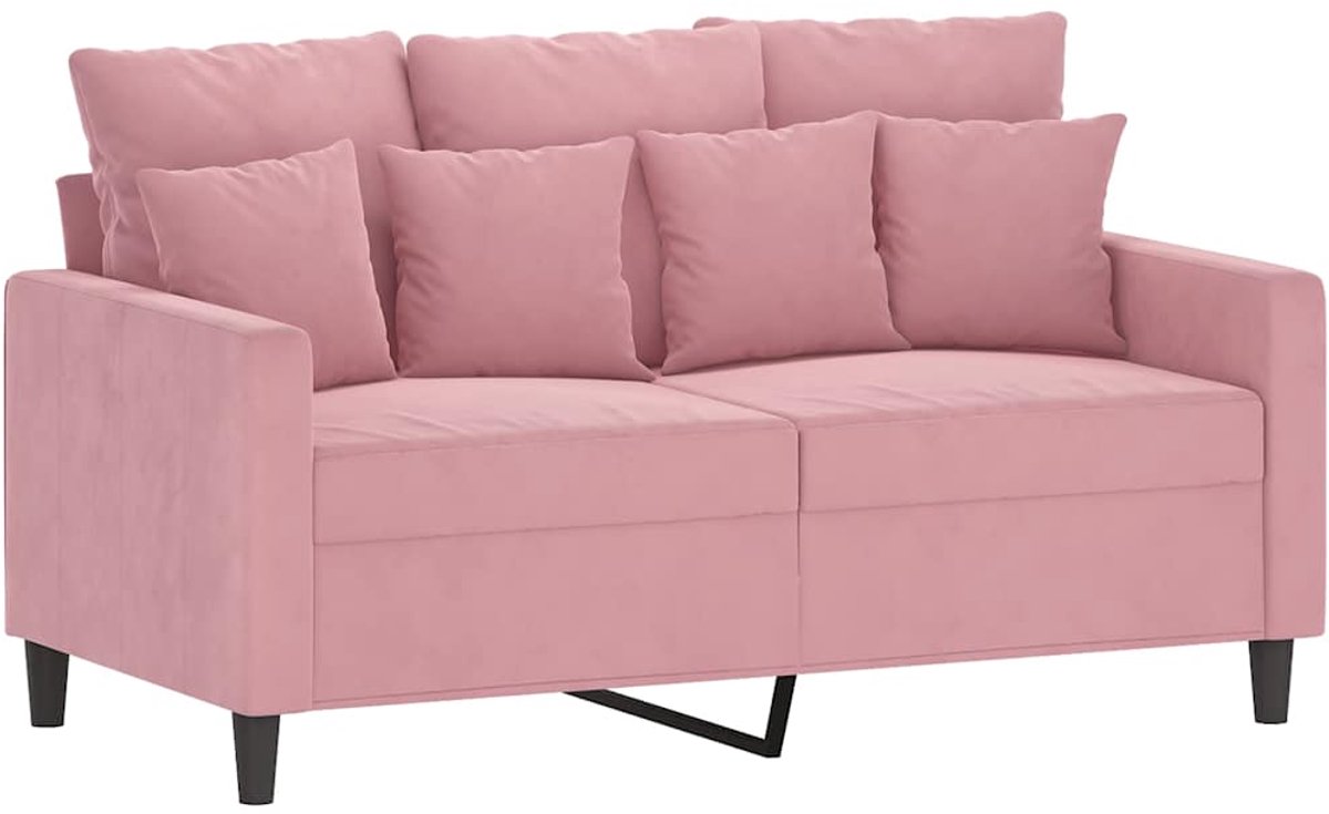Vidaxl Zweisitzer-Sofa, Rosa, 120 cm, Mit Samt Polster
