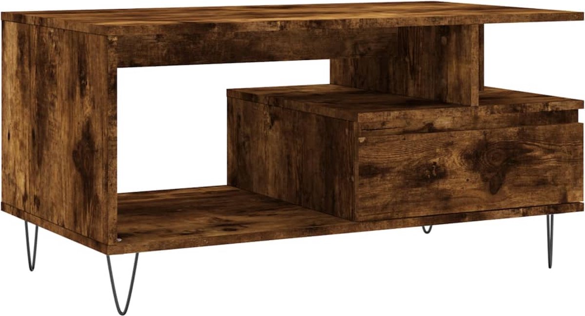 Vidaxl Couchtisch, Geräucherte Eiche, 90X49X45 Cm