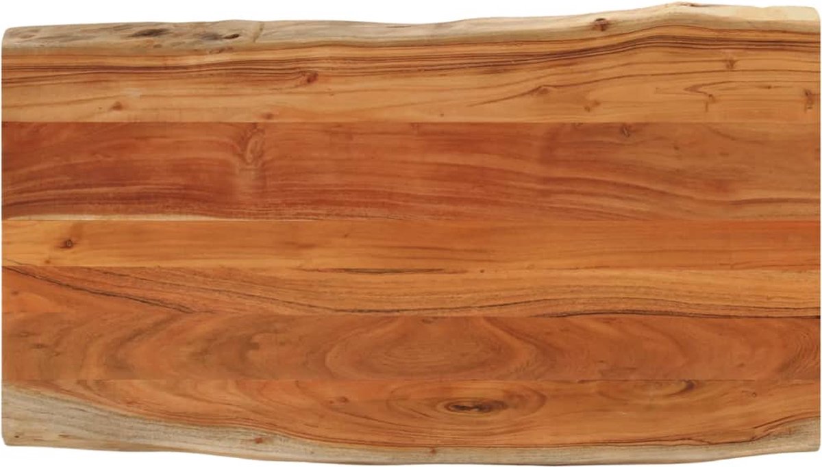 Tischplatte, 100x60x2,5 cm, Akazienholz, Natürliche Kante