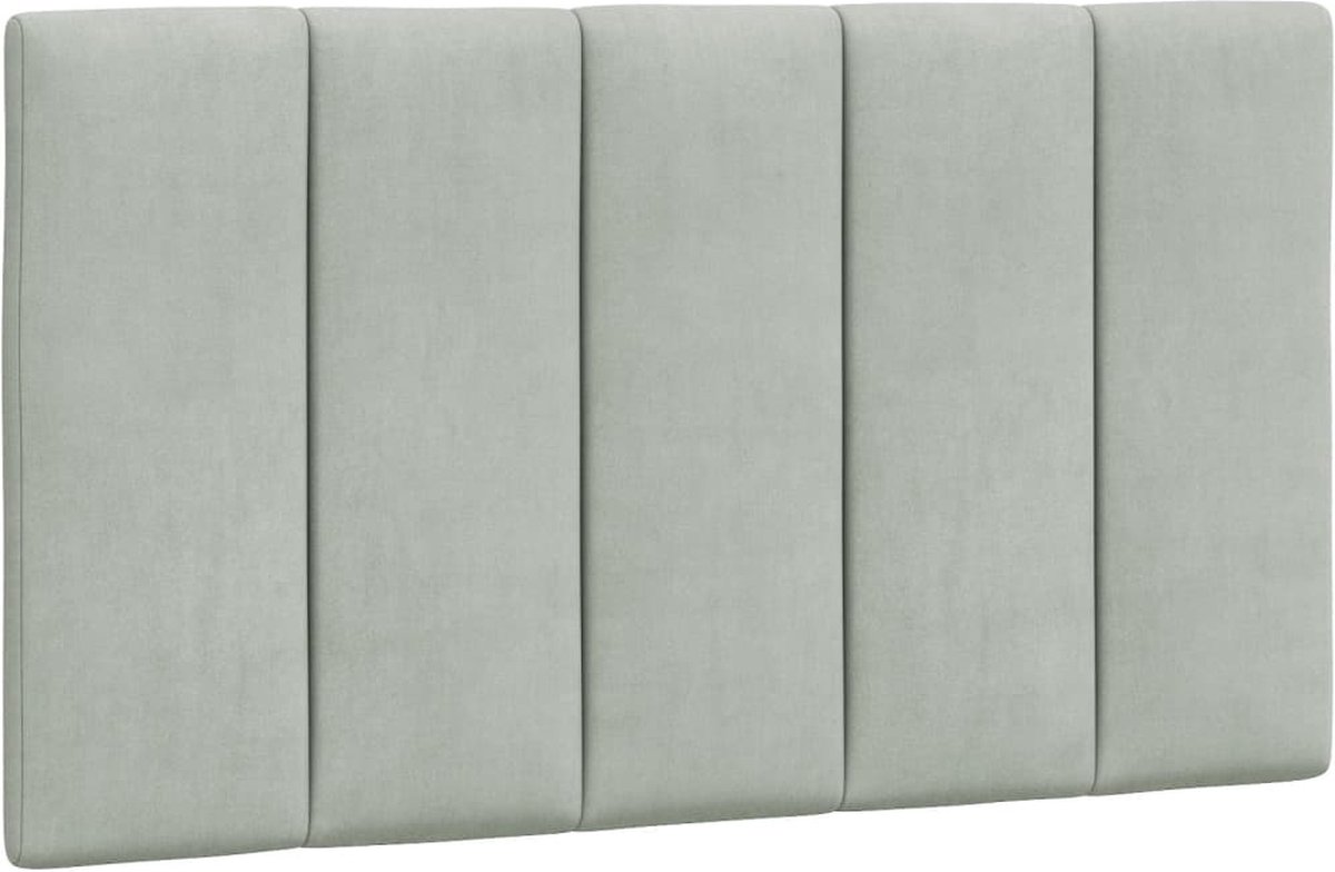 Vidaxl Kopfkissen für das Kopfteil, Hellgrau, 90 cm, Samt