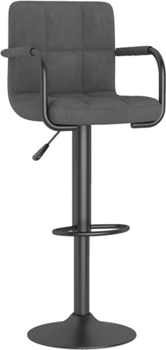 Vidaxl Hocker, Dunkelgrau, Mit Samt bezogen