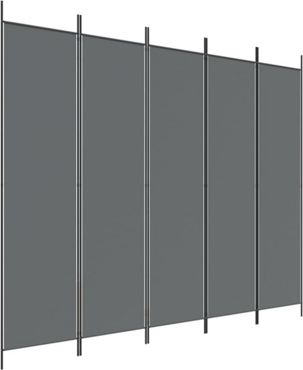 Vidaxl Paravent 5-teilig, Anthrazit, 250X200 cm, Stoff
