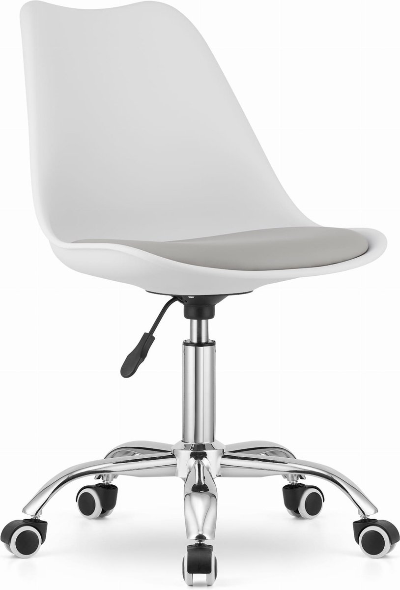 Drehstuhl - VIKING CHOICE - ALBA - Kunstleder - Weiß und Grau - max. 120 kg weiß