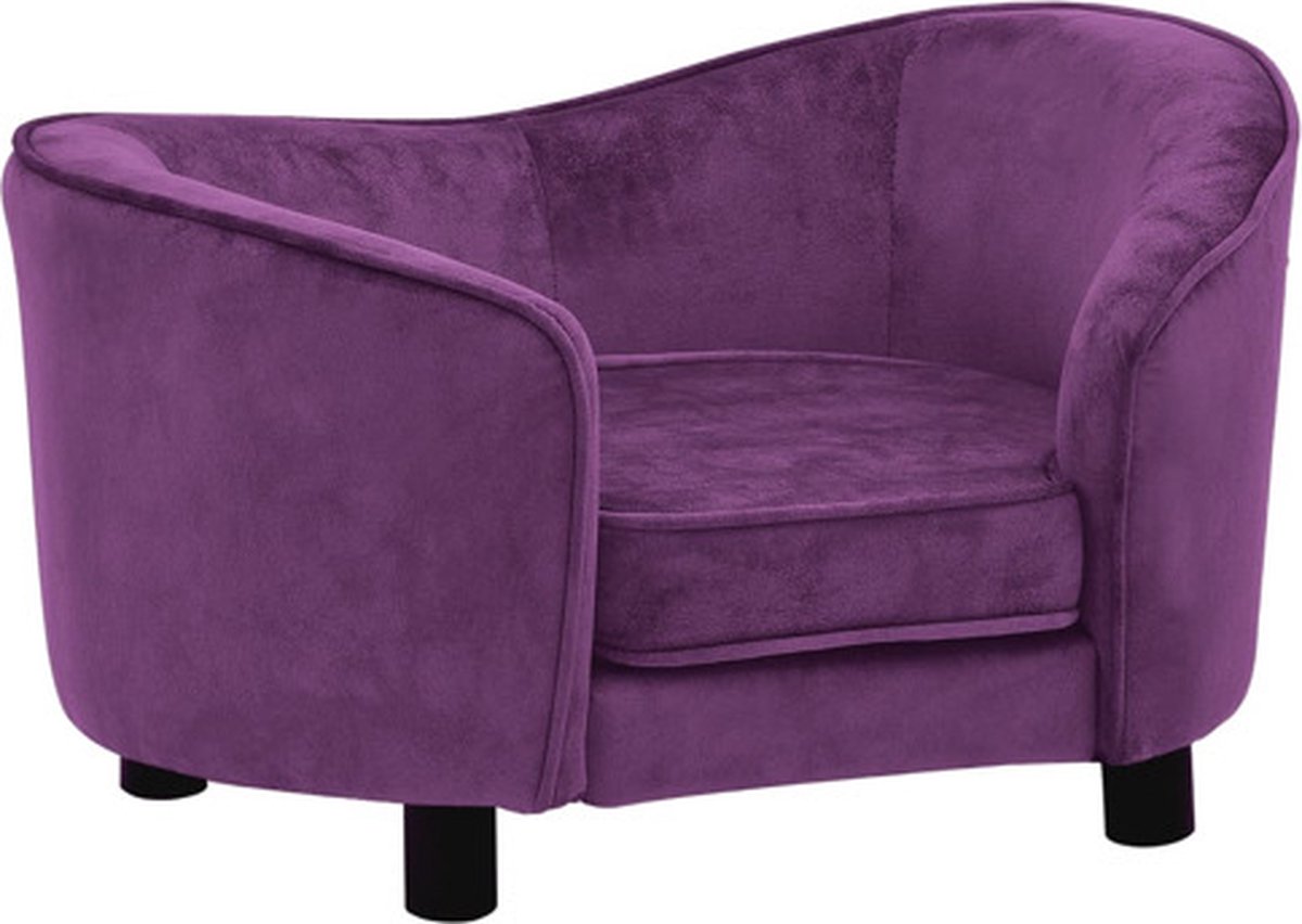 vidaXL Hundesofa, Bordeauxrot, 69 x 49 x 40 cm, Plüsch