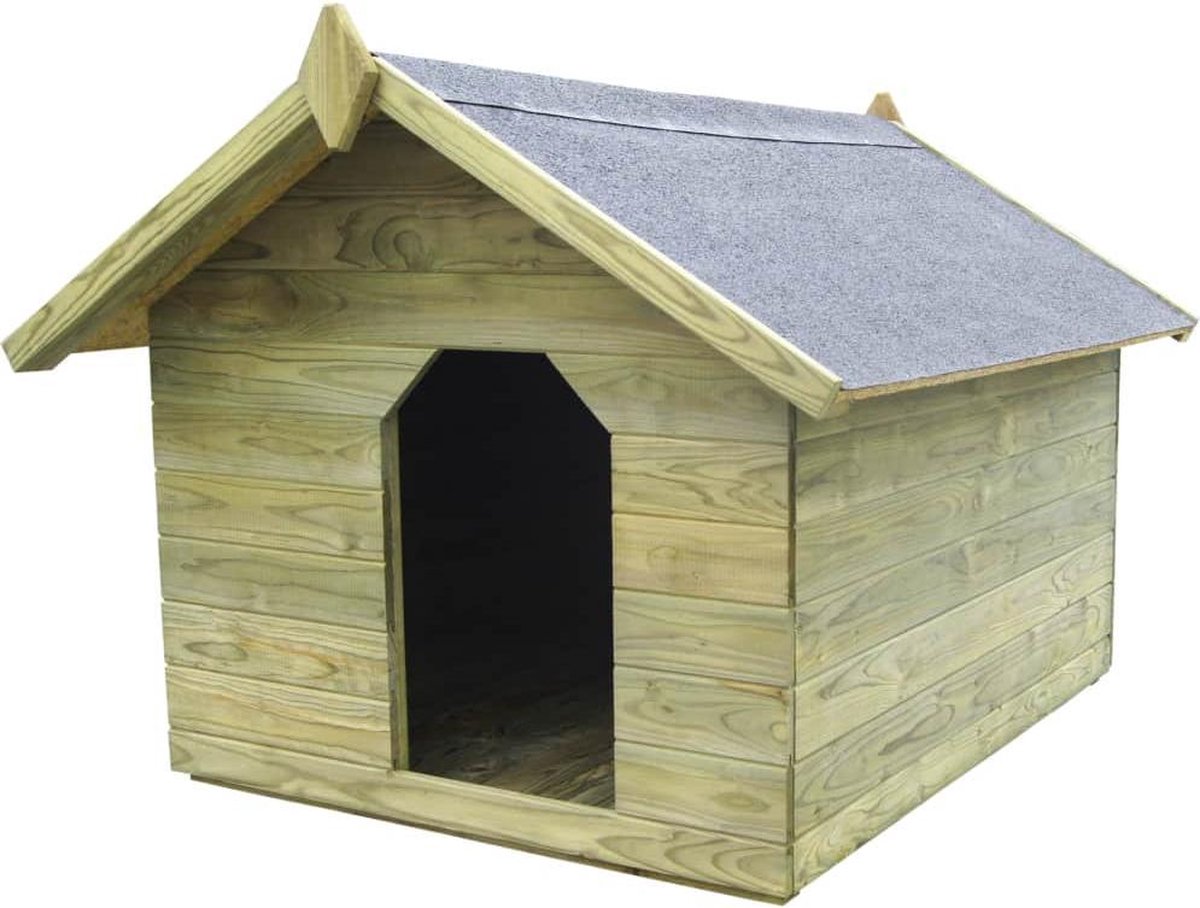 vidaXL Hundehütte mit öffnendem Dach Imprägniertes Kiefernholz grün