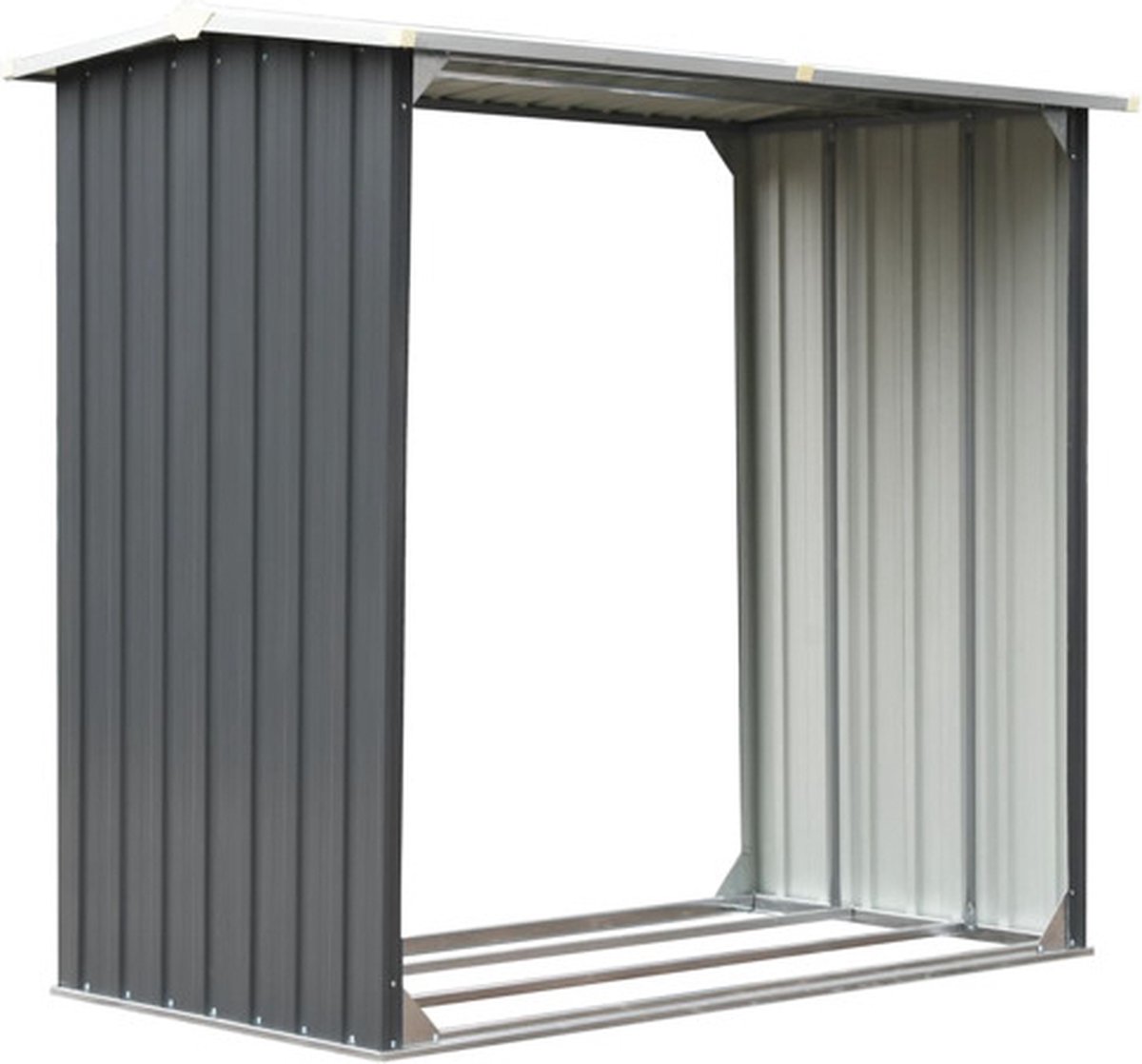 vidaXL Brennholzlager Verzinkter Stahl 172 x 91 x 154 cm Grau graue