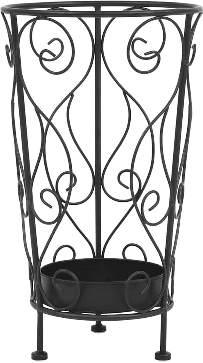 vidaXL Regenschirmständer Vintage-Stil Metall 26 x 46 cm Schwarz schwarz
