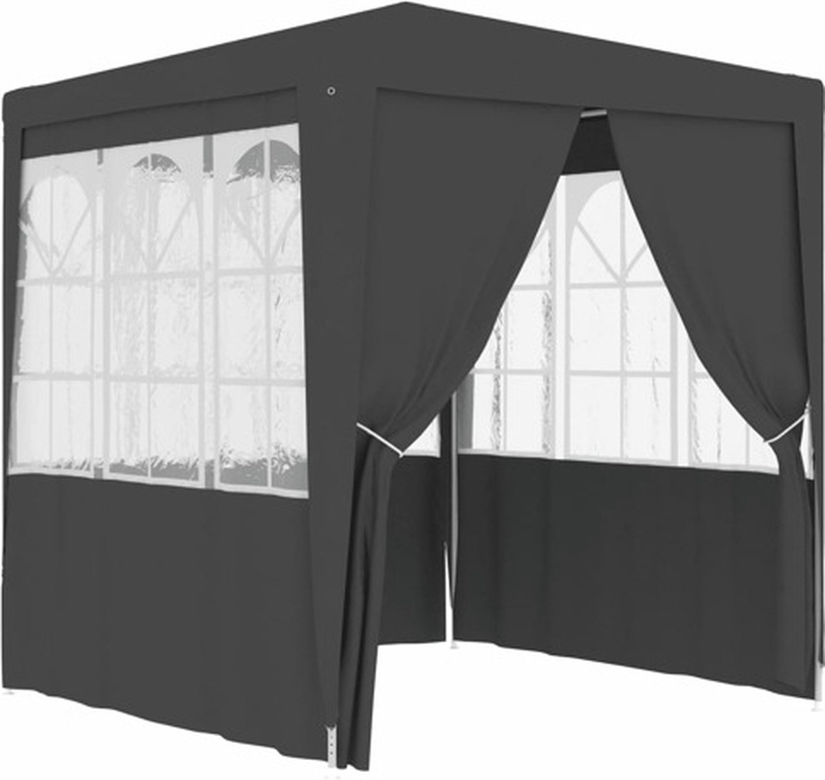 vidaXL Profi-Partyzelt mit Seitenwänden 2,5×2,5m Anthrazit 90 g/m² dunkelgraue